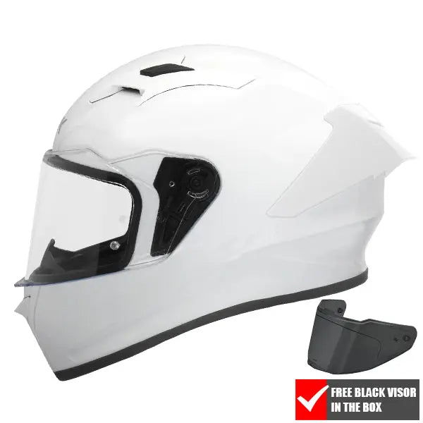 SMK Stellar Unicolour GL100 White FREE UK Delivery, FREE 365 Day Returns | Moto Central