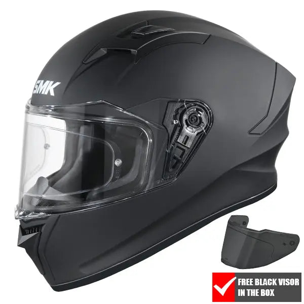 SMK Stellar Unicolour MA200 Matt Black FREE UK Delivery, FREE 365 Day Returns | Moto Central
