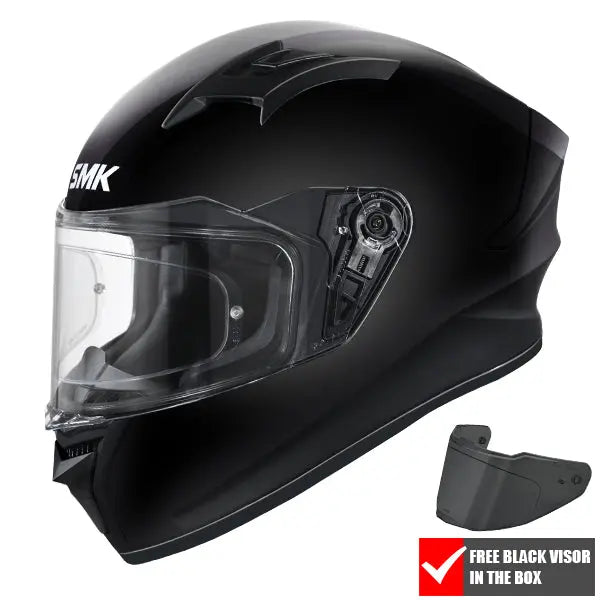 SMK Stellar Unicolour GL200 Black FREE UK Delivery, FREE 365 Day Returns | Moto Central