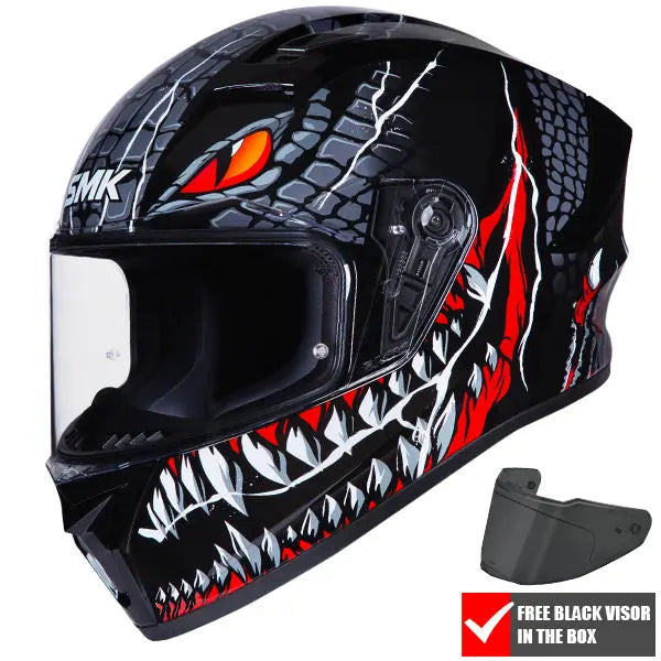 SMK Stellar Taotei GL263 Black / Red / White FREE UK Delivery, FREE 365 Day Returns | Moto Central
