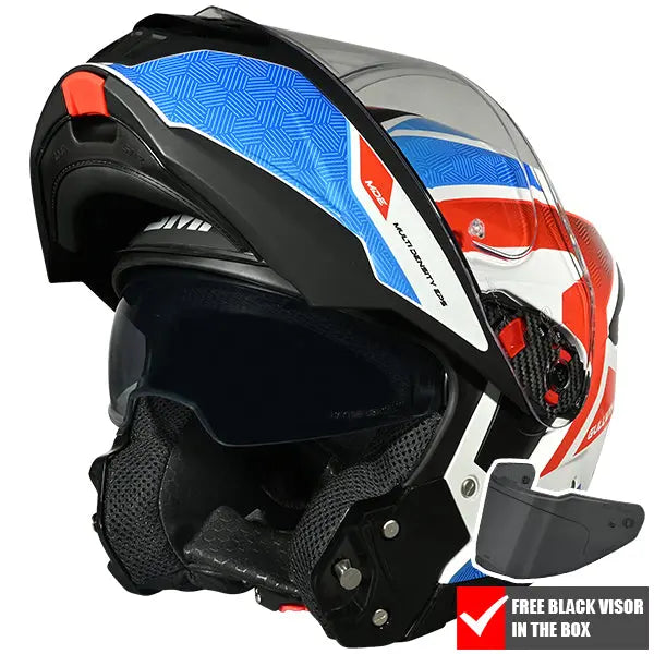 SMK Gullwing V2 Sonic GL153 White / Blue / Red FREE UK Delivery, FREE 365 Day Returns | Moto Central