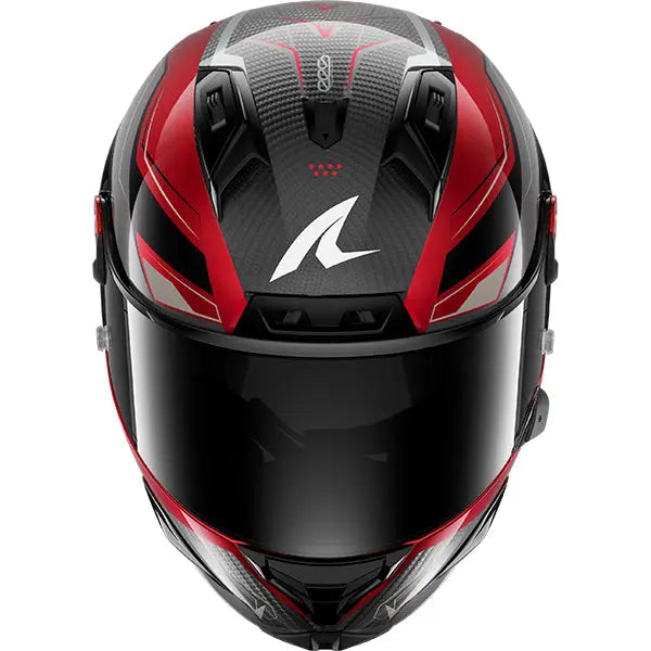 Shark Aeron Mekarium Carbon / Red / Silver FREE UK Delivery, FREE 365 Day Returns | Moto Central