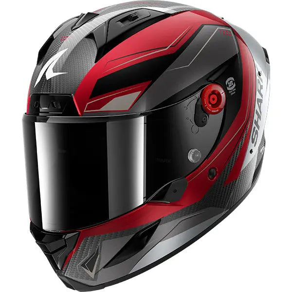 Shark Aeron Mekarium Carbon / Red / Silver FREE UK Delivery, FREE 365 Day Returns | Moto Central