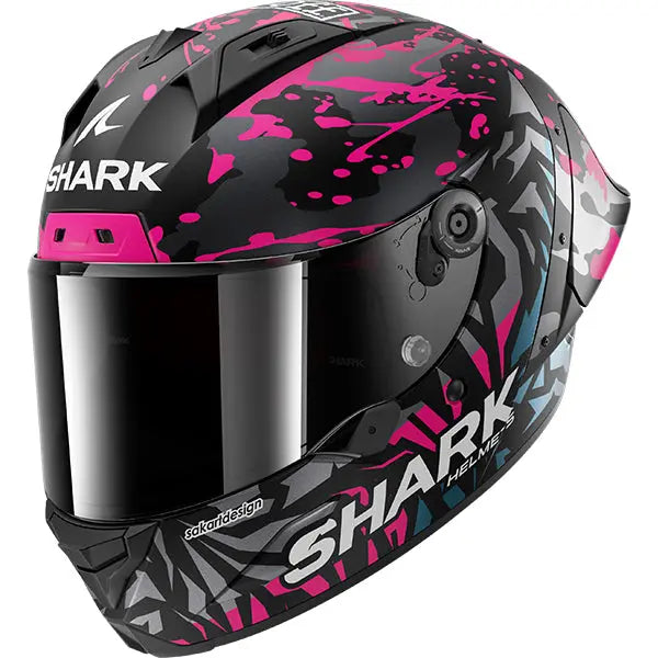 Shark Aeron-GP FIM Redding Matt Carbon / Violet / Blue FREE UK Delivery, FREE 365 Day Returns | Moto Central