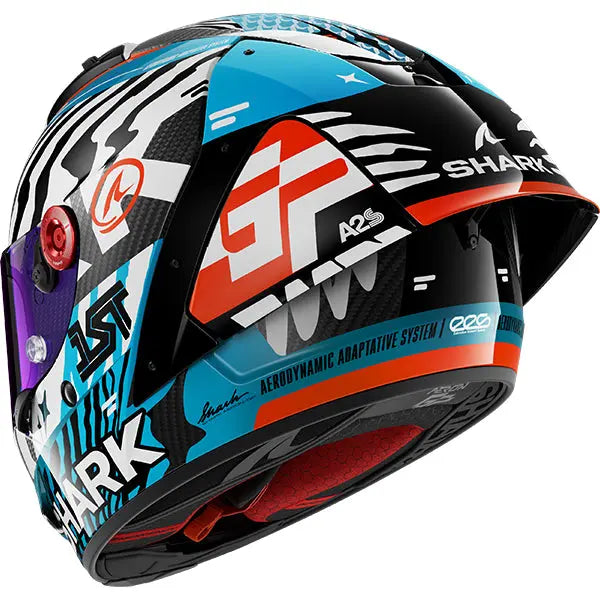 Shark Aeron-GP FIM Speed-Fancy Carbon / White / Orange FREE UK Delivery, FREE 365 Day Returns | Moto Central