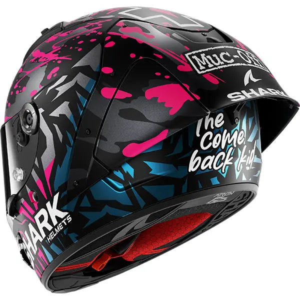 Shark Aeron-GP FIM Redding Matt Carbon / Violet / Blue FREE UK Delivery, FREE 365 Day Returns | Moto Central