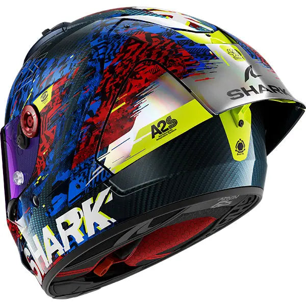 Shark Aeron-GP FIM Speed-VIB Carbon / Blue / Red FREE UK Delivery, FREE 365 Day Returns | Moto Central