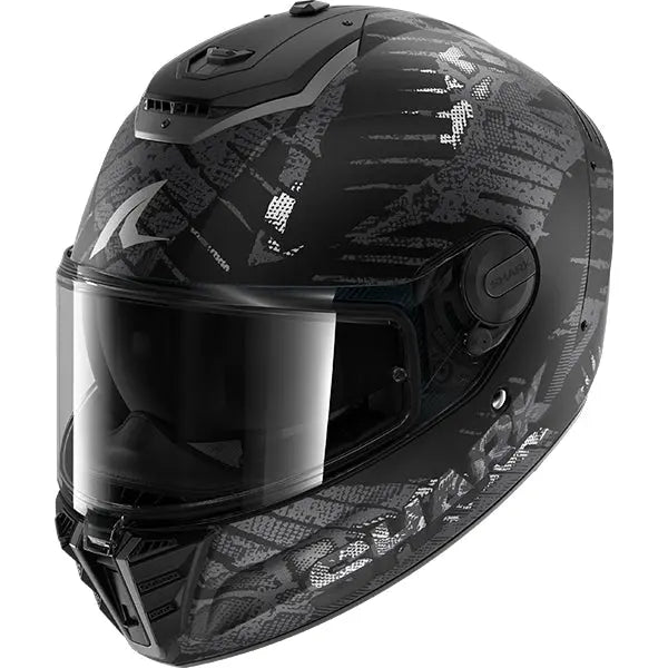 Shark Spartan RS Reptaia Matt Black / Anthracite FREE UK Delivery, FREE 365 Day Returns | Moto Central