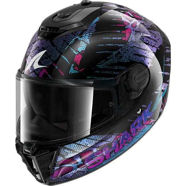 Shark Spartan RS Reptaia Black / Teal / Violet Pearl FREE UK Delivery, FREE 365 Day Returns | Moto Central