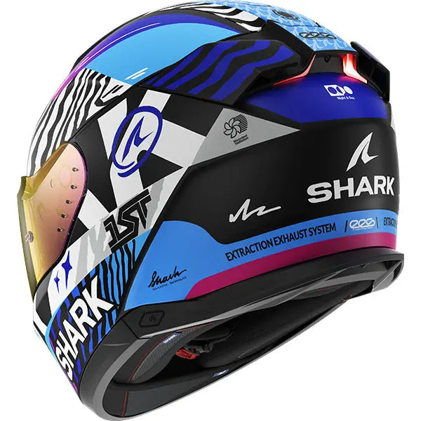 Shark Skwal i3 Speed-Fancy Black / White / Blue FREE UK Delivery, FREE 365 Day Returns | Moto Central