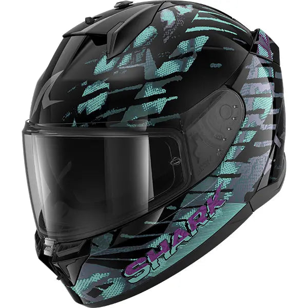 Shark D-Skwal 3 Reptaia Black / Pearl / Black FREE UK Delivery, FREE 365 Day Returns | Moto Central