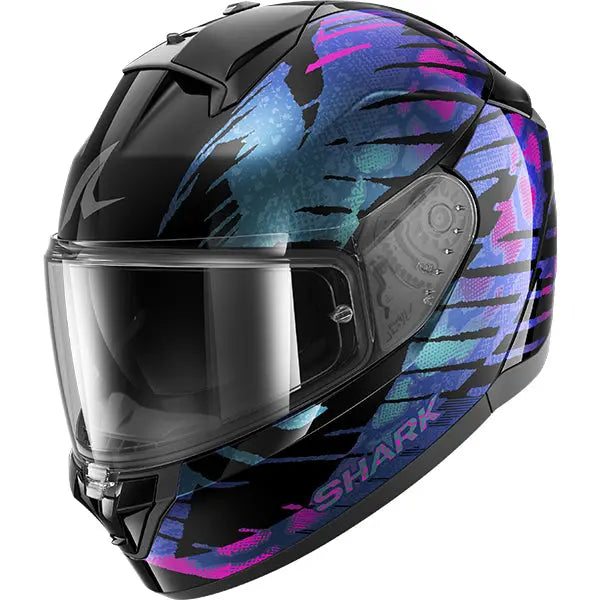 Shark Ridill 2 Reptaia Black / Violet / Pearl FREE UK Delivery, FREE 365 Day Returns | Moto Central