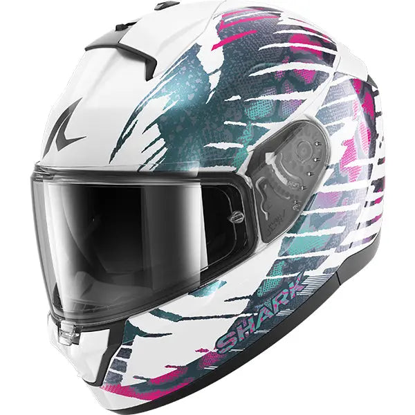 Shark Ridill 2 Reptaia White / Violet / Pearl FREE UK Delivery, FREE 365 Day Returns | Moto Central