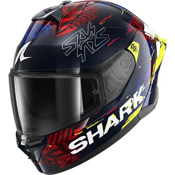 Shark Skwal Cup Speed-VIB Blue / Red / Yellow FREE UK Delivery, FREE 365 Day Returns | Moto Central