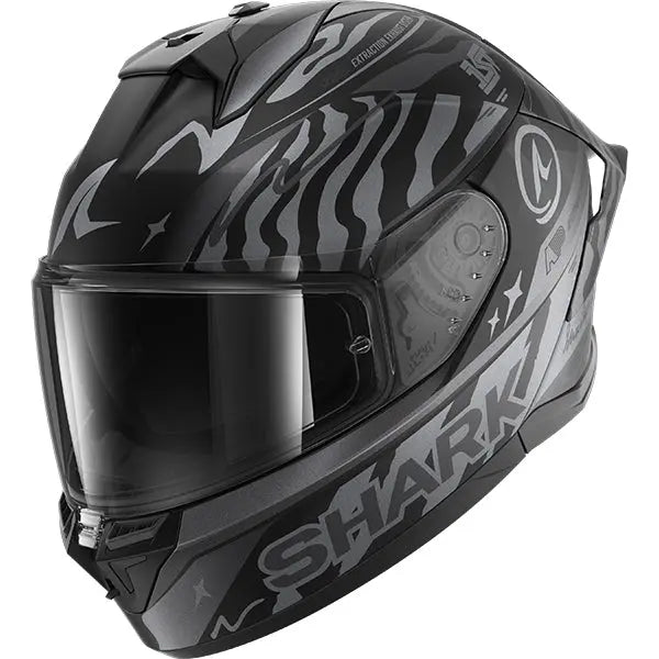 Shark Skwal Cup Speed-Fancy Matt Balck / Anthracite / Silver FREE UK Delivery, FREE 365 Day Returns | Moto Central