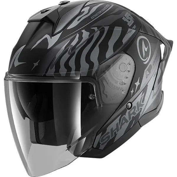 Shark Skwal Jet Cup Speed-Fancy Black / Anthracite / Silver FREE UK Delivery, FREE 365 Day Returns | Moto Central