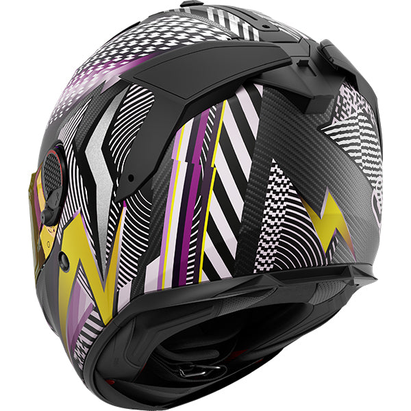 Shark Spartan GT PRO Carbon Sthyr Black / Violet / Yellow - FREE UK Delivery, FREE 365 Day Returns | Moto Central