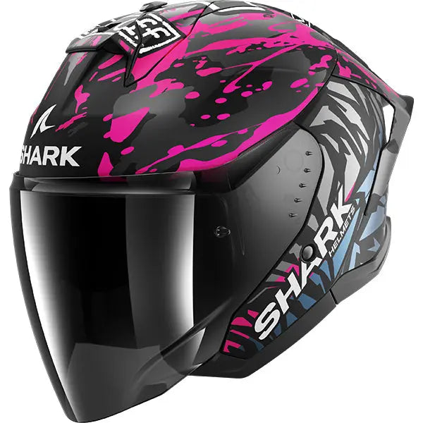 Shark Skwal Jet Cup Redding Matt Black / Violet / Blue FREE UK Delivery, FREE 365 Day Returns | Moto Central