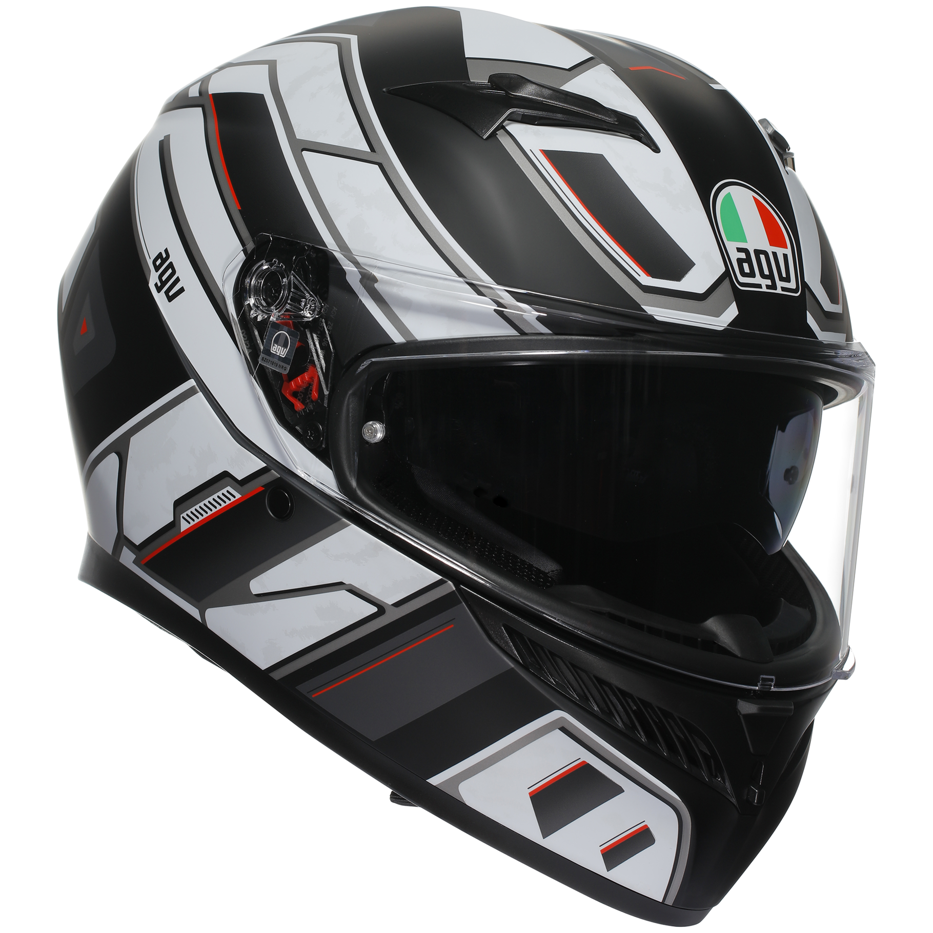 AGV K3 Rivia ECE 22.06 Matt Black / White - FREE UK Shipping, FREE 365 Day Returns | Moto Central