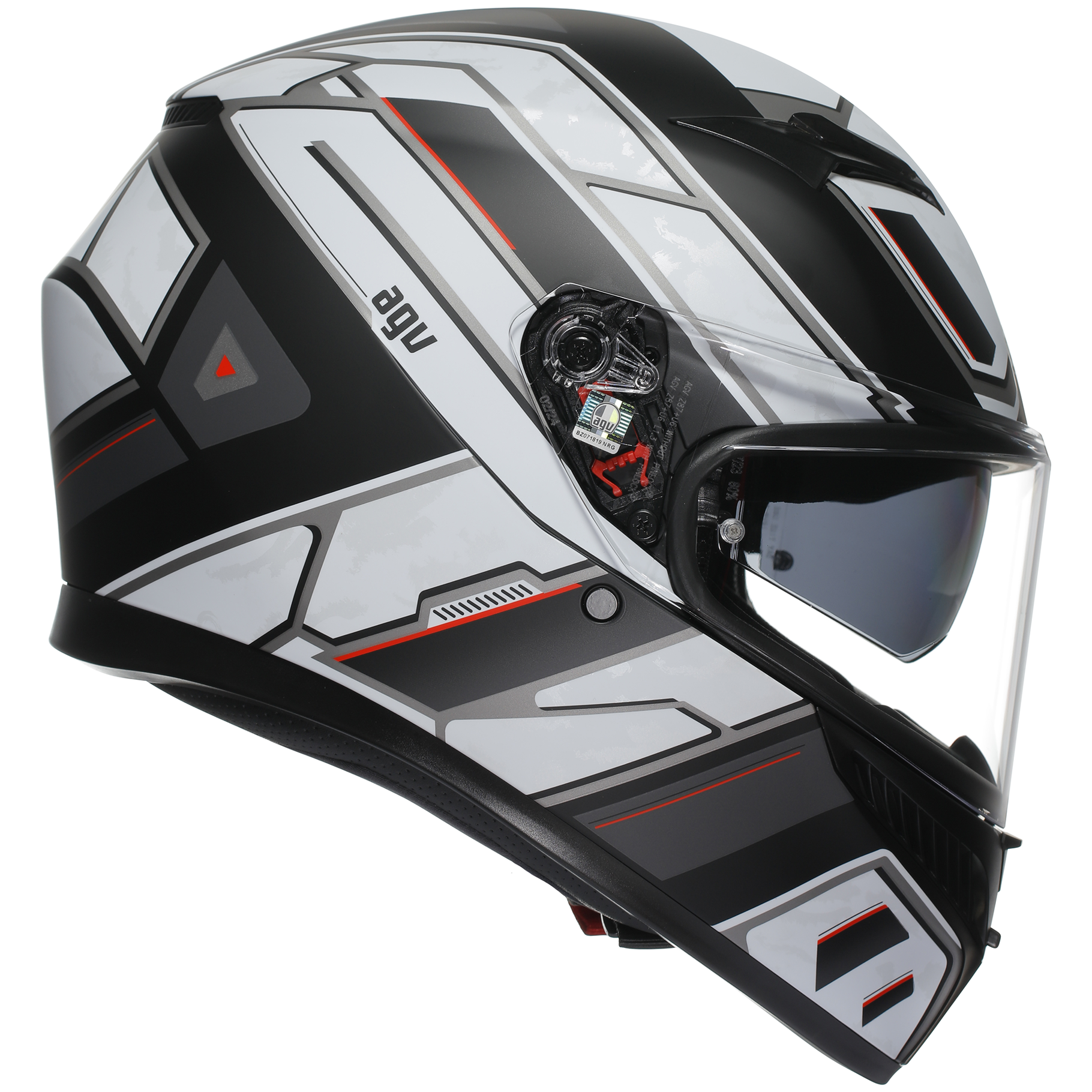 AGV K3 Rivia ECE 22.06 Matt Black / White - FREE UK Shipping, FREE 365 Day Returns | Moto Central
