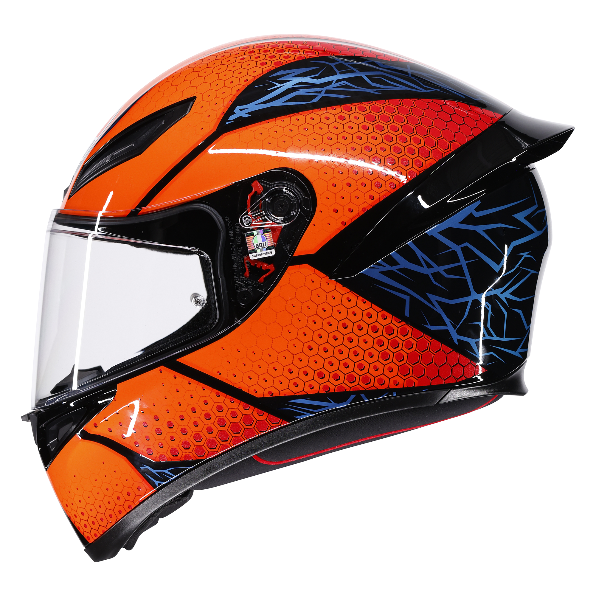 AGV K1-S Speedarmour Black / Orange / Blue - FREE UK Shipping, FREE 365 Day Returns | Moto Central