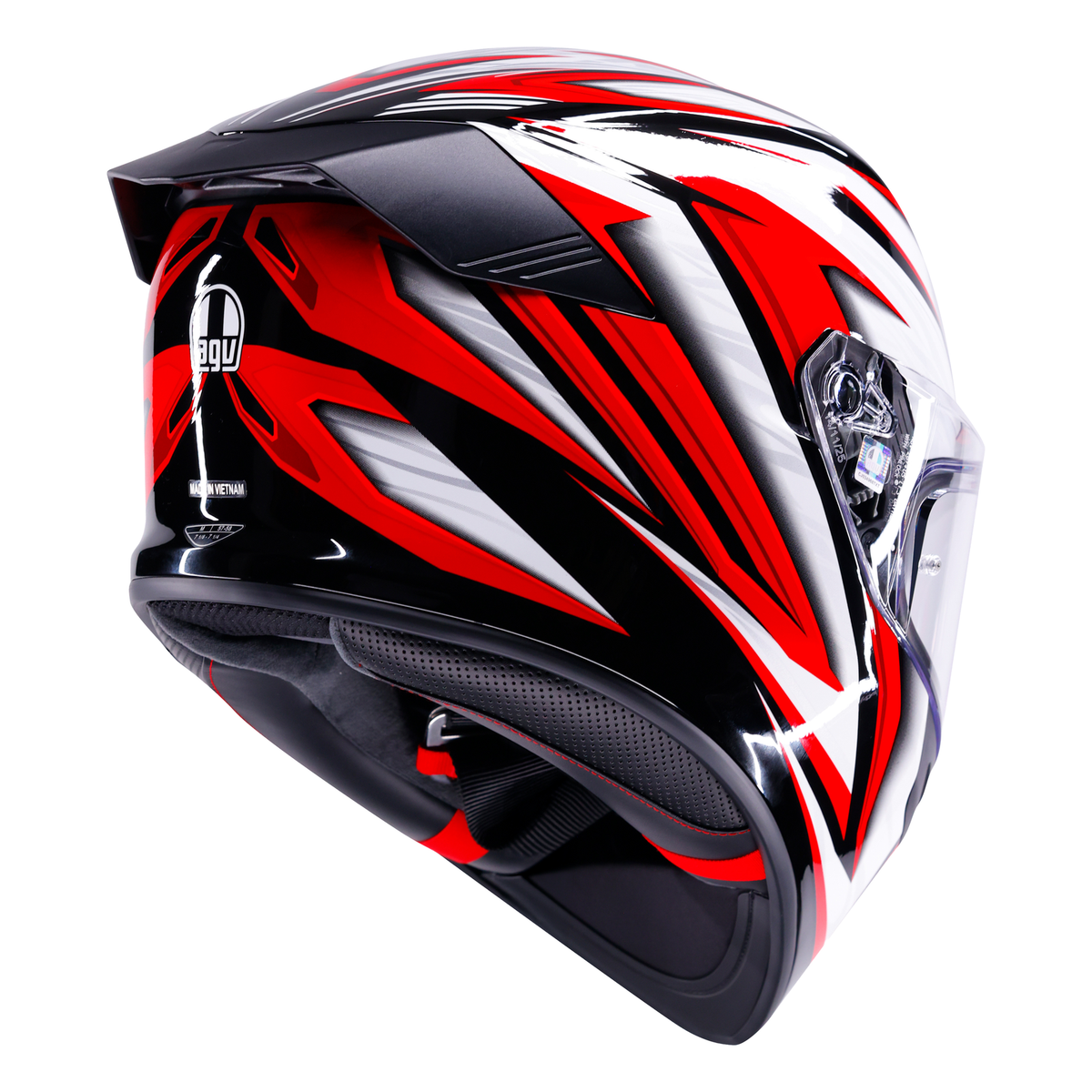 AGV K5 ECE 22.06 Zenithar Black / White / Red - FREE UK Shipping, FREE 365 Day Returns | Moto Central