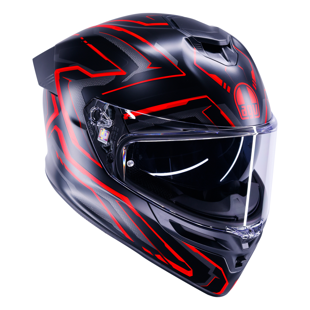 AGV K5 ECE 22.06 Astralix Black / Red - FREE UK Shipping, FREE 365 Day Returns | Moto Central