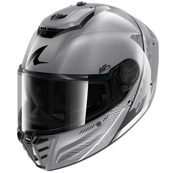 Shark Spartan RS Speed-Tech Silver / White / Black