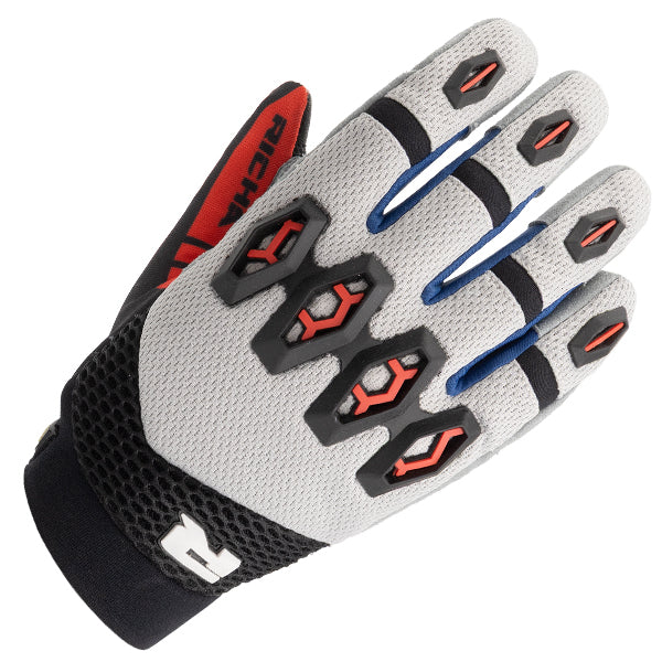 Richa R-MX Gloves Grey / Red - FREE UK Delivery, FREE 365 Day Returns | Moto Central