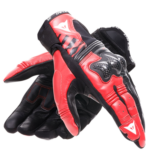 Dainese Reacto Carbon Short Gloves Black / Lava Red