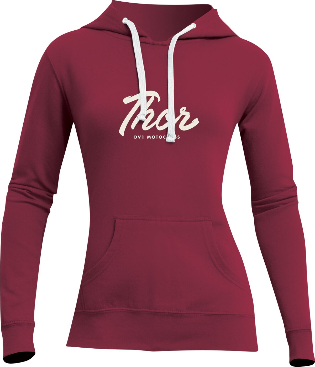 Thor Script Ladies Pullover Sweatshirt Wine