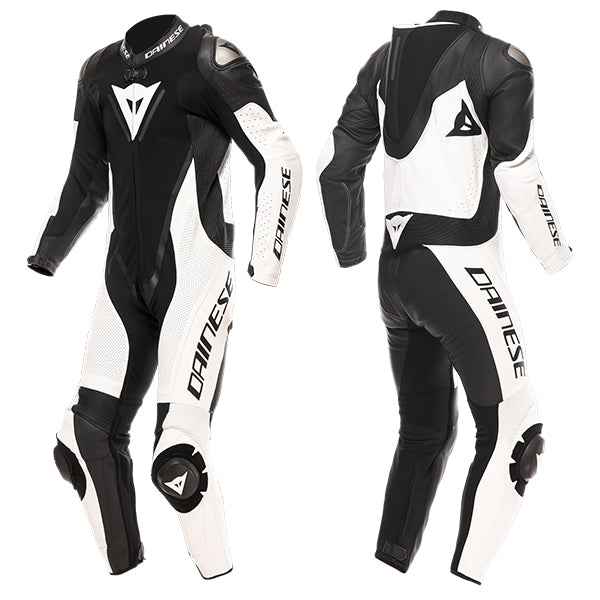 Dainese Demon Sprint Perforated 1 Piece Leather Suit Black / White