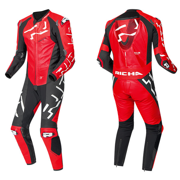 Richa Stradale GP 1 Piece Leather Suit Red / Red / Black FREE UK Delivery, FREE 365 Day Returns | Moto Central