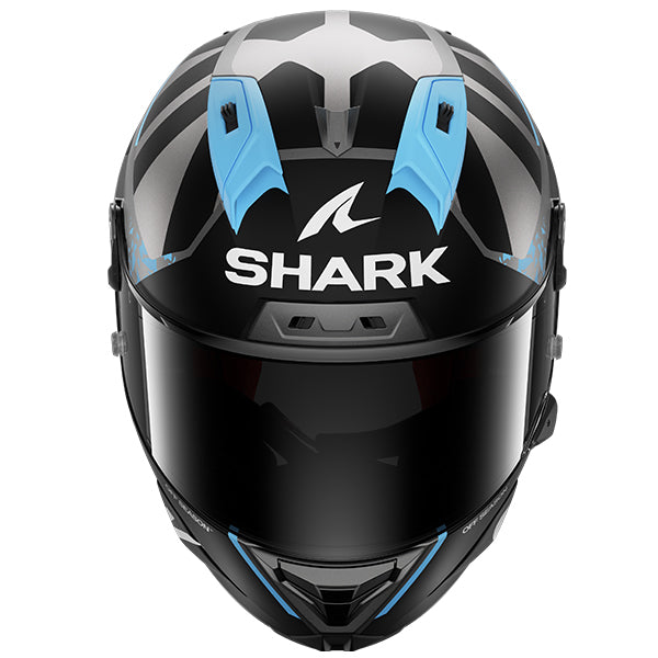 Shark Aeron-GP FIM 2 Fernandez Black / Silver / Blue FREE UK Delivery, FREE 365 Day Returns | Moto Central