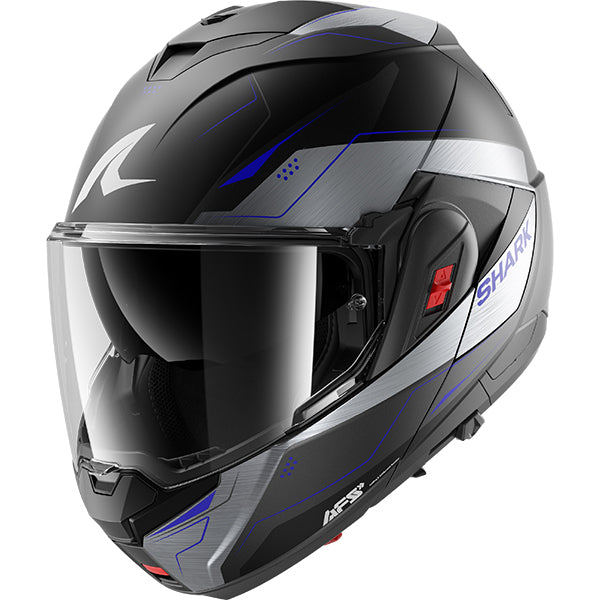 Shark OXO Mekarium Matt Black / Blue / Grey FREE UK Delivery, FREE 365 Day Returns | Moto Central
