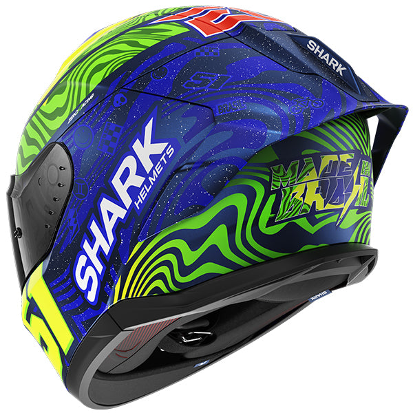 Shark Skwal Cup Replica Granado Blue / Green / Yellow FREE UK Delivery, FREE 365 Day Returns | Moto Central