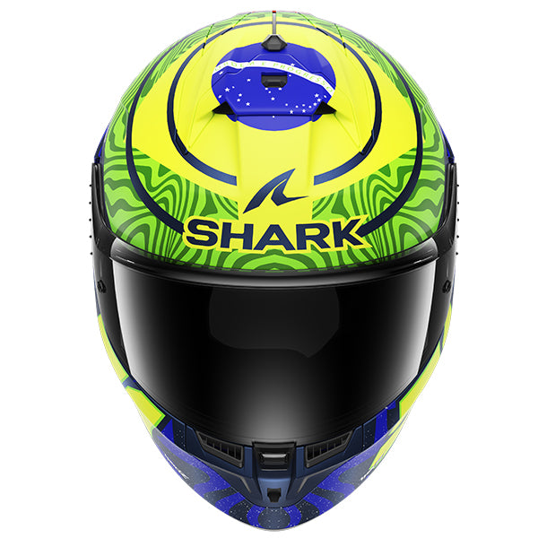 Shark Skwal Cup Replica Granado Blue / Green / Yellow FREE UK Delivery, FREE 365 Day Returns | Moto Central