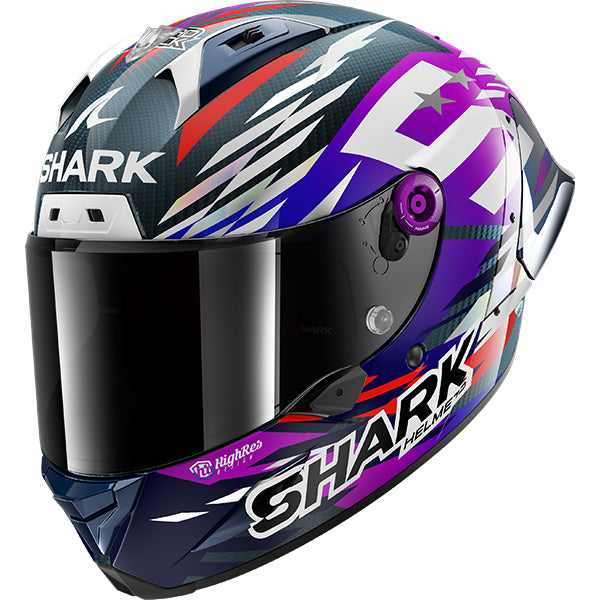 Shark Aeron-GP FIM 2 Zarco Sign Black / Violet / White FREE UK Delivery, FREE 365 Day Returns | Moto Central