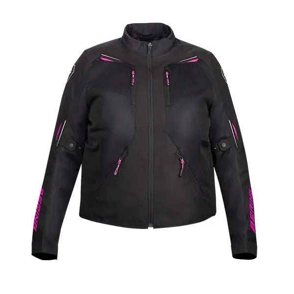 Bering Brazilia Queen Size Ladies Textile Jacket Black / Fucsia FREE UK Delivery, FREE 365 Day Returns | Moto Central