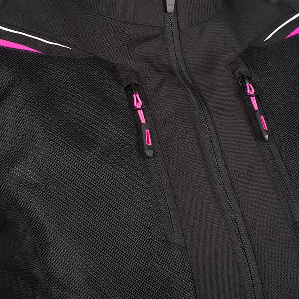 Bering Brazilia Queen Size Ladies Textile Jacket Black / Fucsia FREE UK Delivery, FREE 365 Day Returns | Moto Central