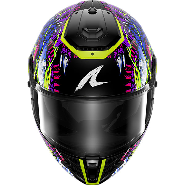 Shark Spartan RS Shaytan 2 Black / Blue / Yellow FREE UK Delivery, FREE 365 Day Returns | Moto Central