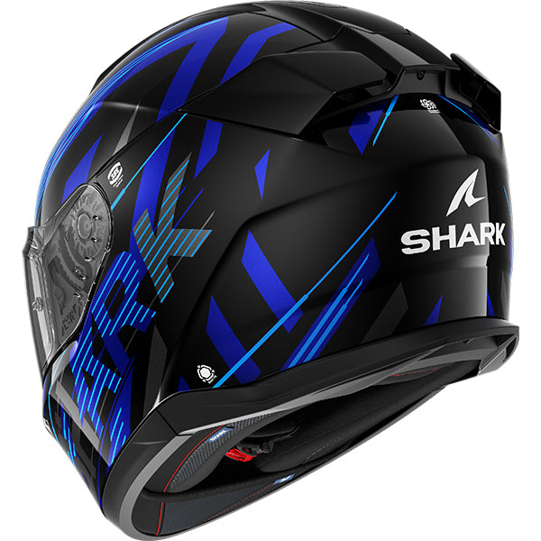 Shark D-Skwal 3 Dashed Black / Blue FREE UK Delivery, FREE 365 Day Returns | Moto Central