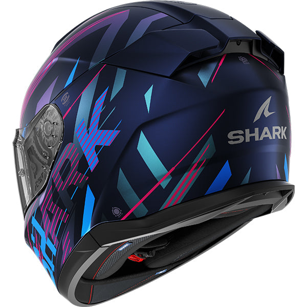 Shark D-Skwal 3 Dashed Matt Blue / Violet FREE UK Delivery, FREE 365 Day Returns | Moto Central
