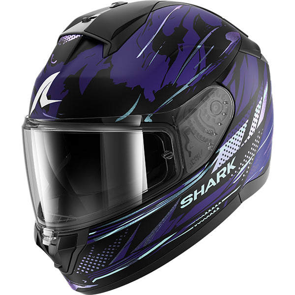 Shark Ridill 2 Whizz Matt Black / Violet / Teal FREE UK Delivery, FREE 365 Day Returns | Moto Central