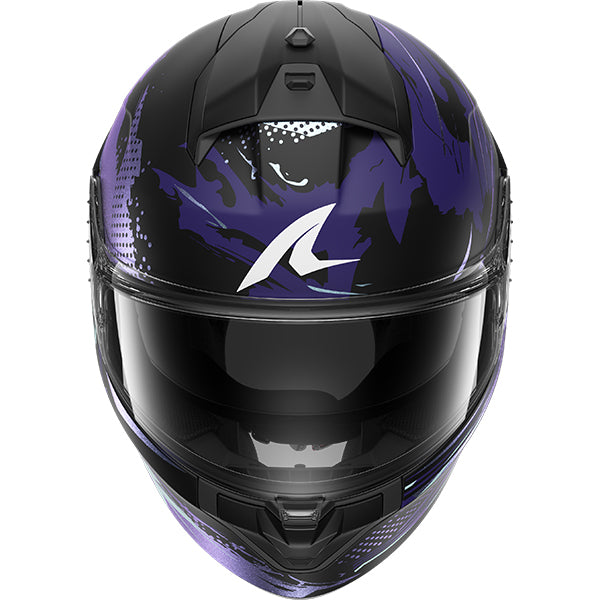 Shark Ridill 2 Whizz Matt Black / Violet / Teal FREE UK Delivery, FREE 365 Day Returns | Moto Central