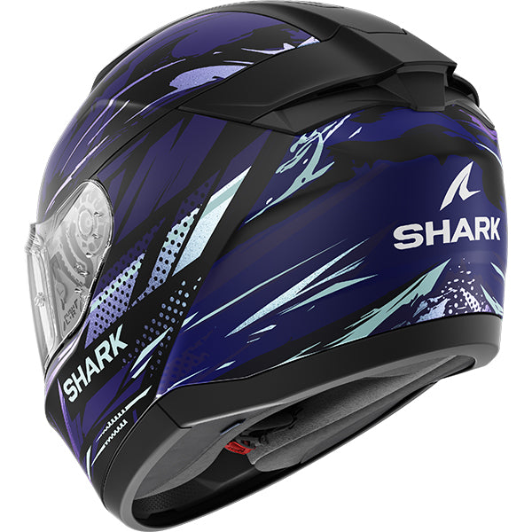 Shark Ridill 2 Whizz Matt Black / Violet / Teal FREE UK Delivery, FREE 365 Day Returns | Moto Central
