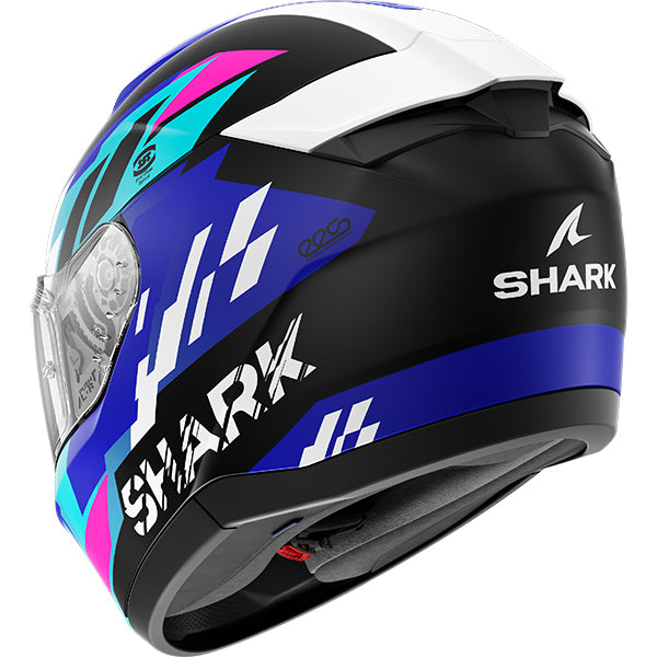 Shark Ridill 2 Raceblock Black / Teal / Violet FREE UK Delivery, FREE 365 Day Returns | Moto Central