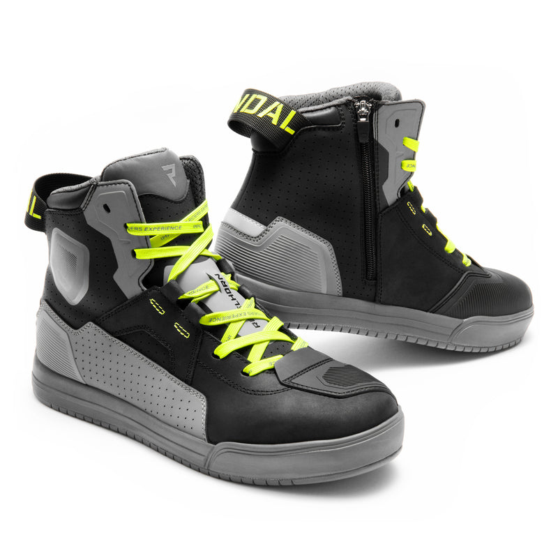 Rebelhorn Vandal 2 Boots Grey / Fluo Yellow FREE UK Delivery, FREE 365 Day Returns | Moto Central
