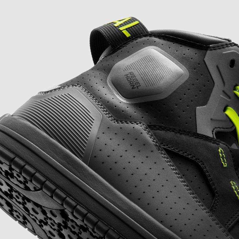 Rebelhorn Vandal 2 Boots Grey / Fluo Yellow FREE UK Delivery, FREE 365 Day Returns | Moto Central