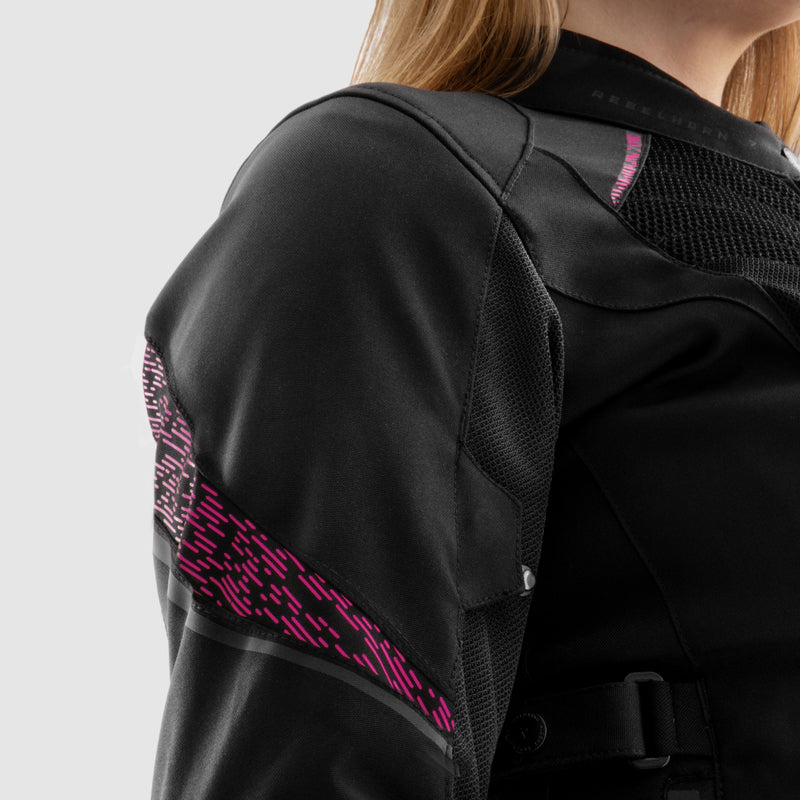 Rebelhorn Jax Ladies Textile Jacket Black / Pink FREE UK Delivery, FREE 365 Day Returns | Moto Central